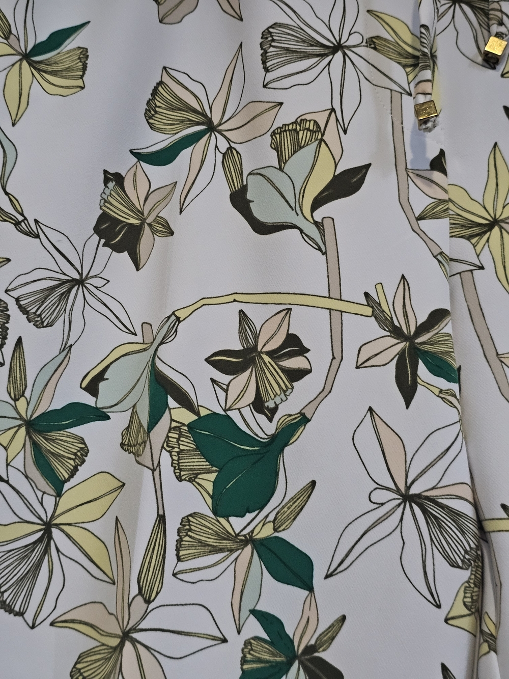 Liz Claiborne White Floral Ankle Pants - Picture 3 of 8